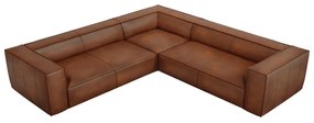 Divano angolare in pelle marrone cognac (variabile) Madame - Windsor &amp; Co Sofas