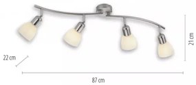 JUST LIGHT. 11954-55 - Faretto KARO 4xE14/40W/230V cromo opaco