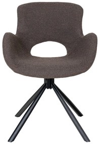 Set di sedie da pranzo marrone in imbottito con braccioli 2 pz Amorim – House Nordic