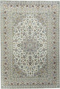 Kashan Tappeto 250x360 Beige (Iran) Annodato A Mano