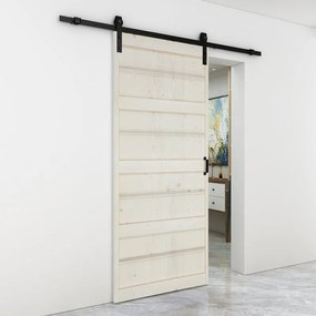 Porta scorrevole Storage in legno, L 96 x H 215 cm, con binario Country nero