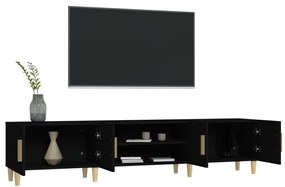 Mobile porta tv nero 180x31,5x40 cm in legno multistrato