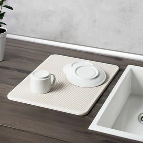 Tappetino scolapiatti beige in diatomite 40x30 cm Damon – Wenko