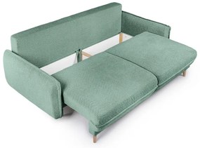 Divano letto verde in tessuto bouclé 215 cm Patti - Bonami Selection