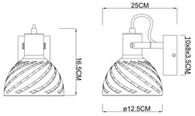 Globo 54661-1 - Faretto da muro MORI 1xE27/40W/230V
