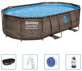 Set Piscina Power Steel 488x305x107 Cm /