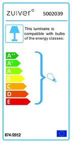 Lampada da terra con testa a fibbia bianca - Zuiver