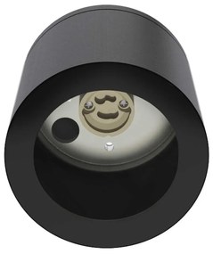 Applique da soffitto IP54 GU10 in Alluminio e Vetro - Nera