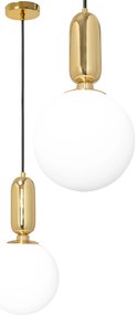 Lampada Da Soffitto Pensile Di Vetro Metallico Oro Gold APP474-1CP