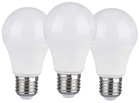 3 PZ Lampada Led E27 A60 9W Bianco Caldo 2700K Bulbo Sfera 806 Lumen SKU-7240