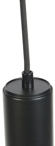 Lampada a sospensione di design nera - Tuba Small