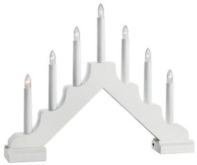 Markslöjd 706051 - Candelabro natalizio a LED EVELIN 7xLED/0,06W/6xAA bianco