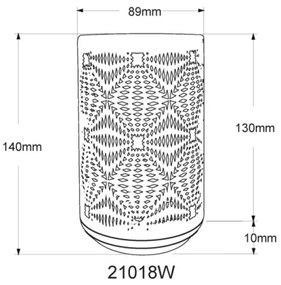 Globo 21018W - Lampada da tavolo LED RGB AMIYAH LED/1W/5V 500 mAh bianca
