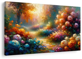 Quadro su tela – Sentiero tra i fiori