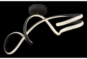 Globo 67341DS - Lampadario a plafone LED SWIRL LED/30W/230V nero