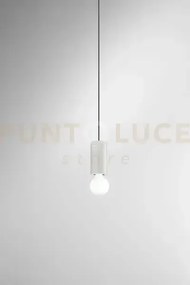 Sospensione ceramica e metallo bianco lucido idea 1 luce attacco e2...