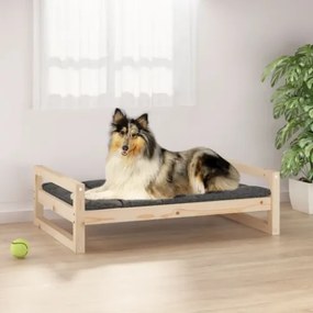 Cuccia per Cani 95,5x65,5x28 cm in Legno Massello di Pino