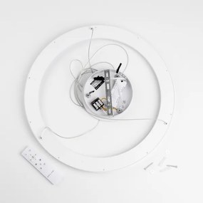 Brilagi - Lampadario a sospensione dimmerabile con cavo FALCON SLIM LED/42W/230V Ø 50 cm bianco + telecomando