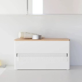 Portarotolo da cucina verticale bianco in metallo Rin – YAMAZAKI