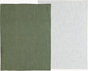 Set di 2 strofinacci in cotone Line