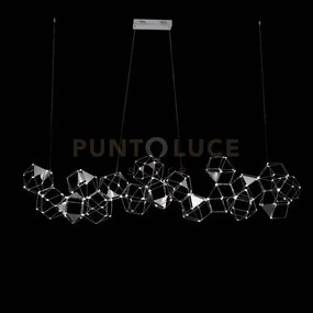 Lucciola pro 18 lampada a sospensione lineare con triangolo in meta...