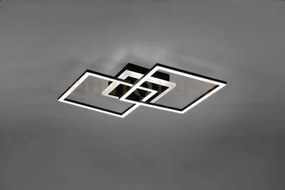 Venida plafoniera led 25w 3000lm, 3000k doppio quadrato nero opaco ...