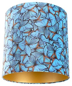 Paralume in velluto con design a farfalla 40/40/40 interno oro