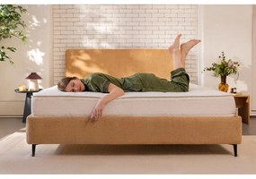 Letto matrimoniale imbottito color senape con rete inclusa 160x200 cm Noira Slim – Bonami Selection