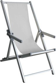 sdraio mare prendisole pieghevole in alluminio e textilene cm 98 x 67,5 x 106 h