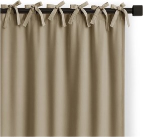 Tenda parzialmente oscurante beige 140x250 cm Carli Tie – Restilo