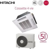 Climatizzatore Condizionatore Hitachi a Cassetta 4 Vie Inverter 18000 Btu RAI-50RPE R-32 Wi-Fi Optional con Griglia Inclusa - Novit