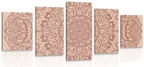 Quadri 5 pezzi – Mandala floreale