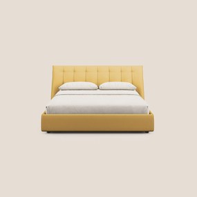 Clizia letto imbottito di design con vano contenitore in ecopelle impermeabile T04