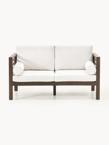 Divano da giardino 2 posti in bouclé e legno di acacia Bo