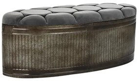 Panca DKD Home Decor Grigio Metallo 117 x 42 x 47 cm