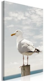 Quadro Seagull (1 Part) Vertical  Colore Bianco, Dimensioni e Misure 40x60