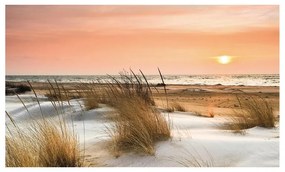 Stampa su tela Beach At Sunset, multicolore 135 x 80 cm