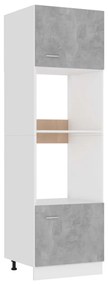 Mobile Per Microonde Grigio Cemento 60x57x207 Cm Multistrato /