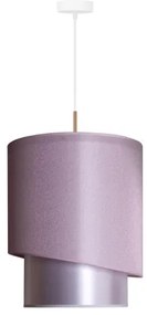 Duolla - Lampadario a sospensione con filo PARIGI 1xE27/15W/230V diametro 40 cm rosa/argento/rame