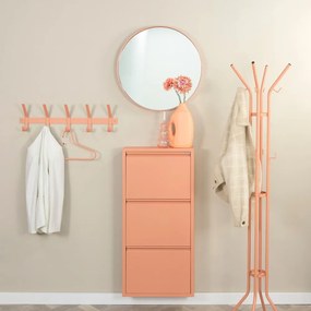 Scarpiera in metallo color salmone Billy - Spinder Design