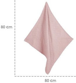 Coperta per neonati in cotone organico lavorato a maglia rosa 80x80 cm Lil Planet - Roba
