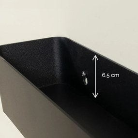 Mensola da bagno da parete nera in acciaio Multi – Spinder Design