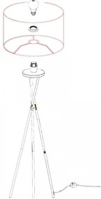Eglo 95539 - Lampada da terra FONDACHELLI 1xE27/60W/230V
