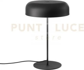 Lampada da tavolo iceman nera 2 luci attacco e14 30x30x45cm in metallo