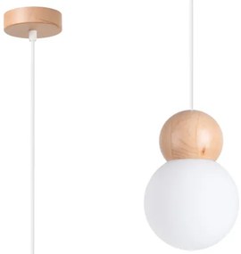 Sollux SL.1390 - Lampadario a sospensione con filo PEKKA 1xG9/8W/230V bianco