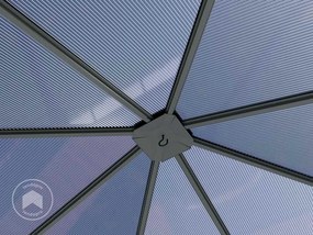 TOOLPORT Gazebo da giardino 3x3m, Hardtop, senza teli laterali - (300681)