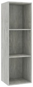 Libreria/mobile tv grigio cemento 36x30x114cm legno multistrato