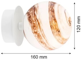 Argon 8454 - Applique FABIO 1xE14/7W/230V alabastro bianco