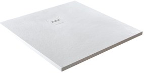 Piatto doccia MOLDCOM COMPOSITES in resina Cosmos Stone bianco L 100 x L 100 x H 3 cm opaco