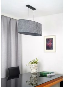 Duolla - Lampadario a sospensione con filo OVAL 2xE27/15W/230V grigio